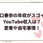 川口春奈の年収は？YouTube収入は？愛車や自宅がすごい？