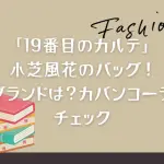 「19番目のカルテ」小芝風花のバッグ！ブランドは？カバンコーデチェック