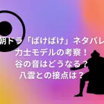 朝ドラ「ばけばけ」ネタバレ！力士のモデル考察！谷の音はどうなる？八雲との接点は？