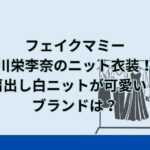 フェイクマミー川栄李奈のニット衣装！肩出し白ニットが可愛い！ブランドは？