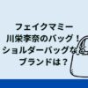 フェイクマミー川栄李奈のバッグ！チェッカー柄ショルダーバッグのブランドは？