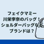 フェイクマミー川栄李奈のバッグ！チェッカー柄ショルダーバッグのブランドは？
