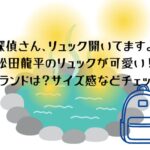 「探偵さん、リュック開いてますよ」の松田龍平の青いリュックが可愛い！ブランドは？サイズ感などチェック