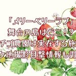 「メリーベリーラブ」の舞台の島はどこ？イチゴ農園は実在？ロケ地撮影目撃情報も調査！